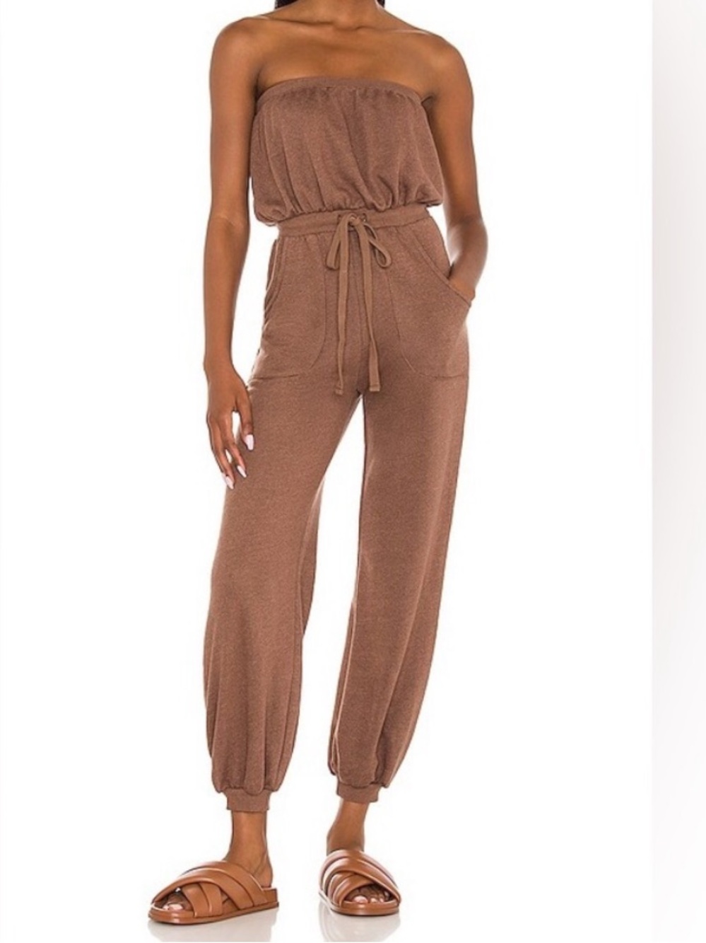 Lovers + Friends Rorie Jumpsuit in Chocolate Brown Size S